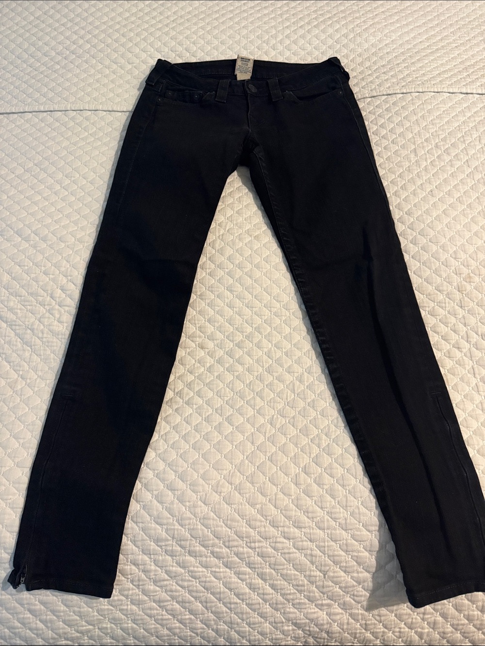Vintage Y2K, low rise true religion Black Women’s Slim Straight Jeans